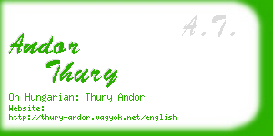 andor thury business card